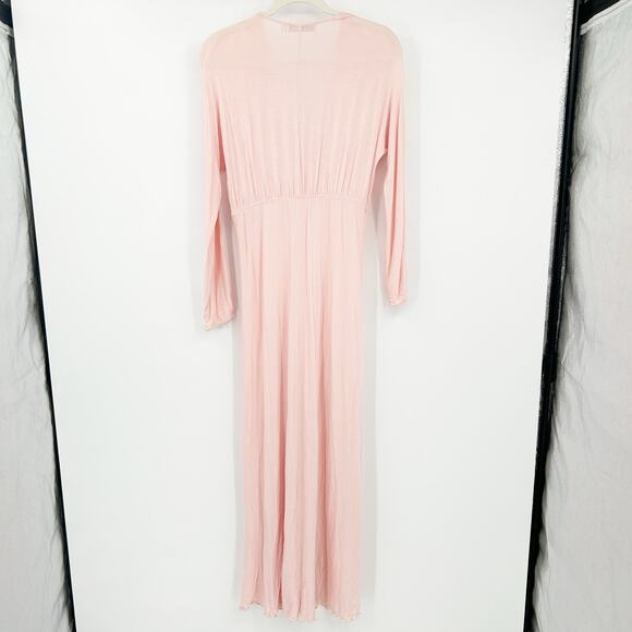 I.Magnin Barbiecore Vintage Modal Blend Lounge House Maxi Dress Size S Pink - Picture 8 of 8